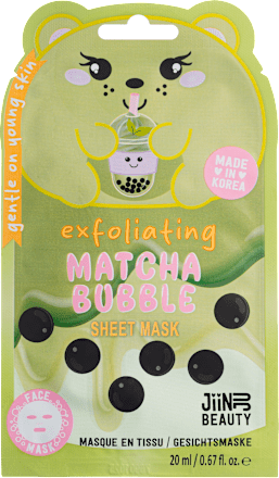 Exfoliating Matcha Bubble Sheet maska za lice JiiNJU BEAUTY