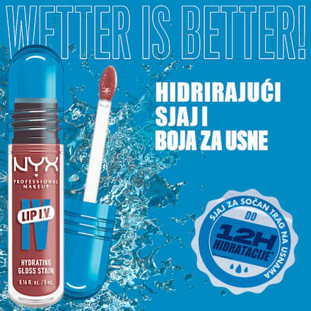 LIP I.V. sjaj za usne- 17 Petal Pourin NYX PROFESSIONAL MAKEUP