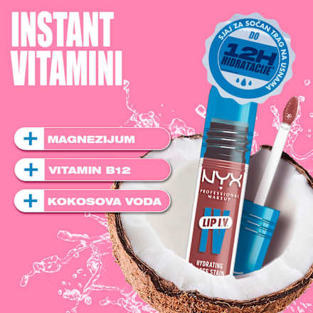 LIP I.V. sjaj za usne- 17 Petal Pourin NYX PROFESSIONAL MAKEUP