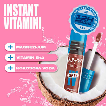 LIP I.V. sjaj za usne- 18 Drippin' Nude NYX PROFESSIONAL MAKEUP