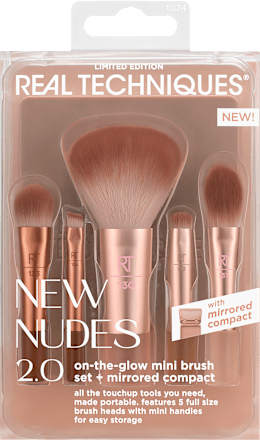 Set čopičev New Nudes 2.0 On-The-Glow Mini REAL TECHNIQUES