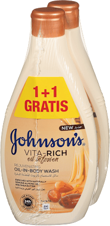 Oljni gel za tuširanje Vita-Rich Rejuvenating, 2 × 400 ml Johnson's