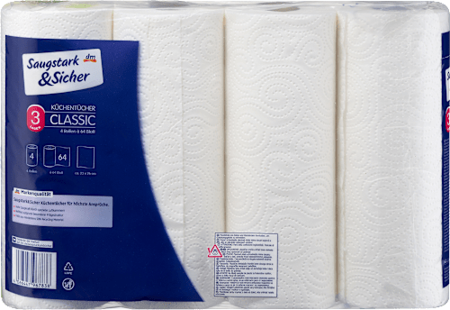 Küchenrolle Classic 3-lagig Saugstark&Sicher