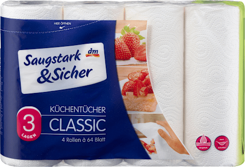 Küchenrolle Classic 3-lagig Saugstark&Sicher