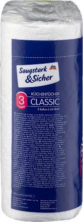 Küchenrolle Classic 3-lagig Saugstark&Sicher