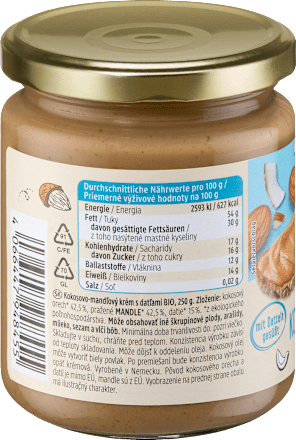 Crema spalmabile di cocco e mandorle dmBio