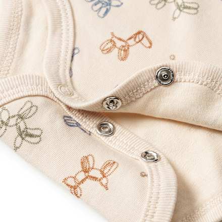 Body Langarm mit Ballontier-Muster, beige, Gr. 62/68 ALANA