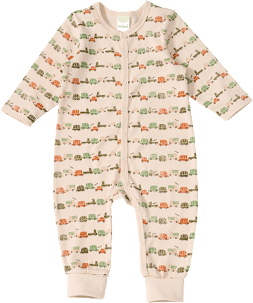 Schlafanzug mit Fahrzeug-Muster, beige, Gr. 62/68 ALANA