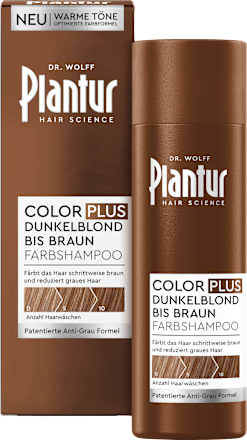 Farbshampoo Color Plus Dunkelblond bis Braun Plantur