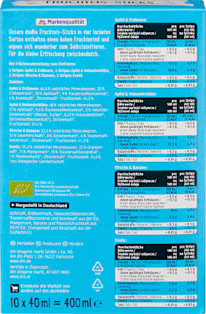Fruchteis-Sticks dmBio