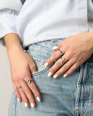 Ringe Silber-Optik ebelin