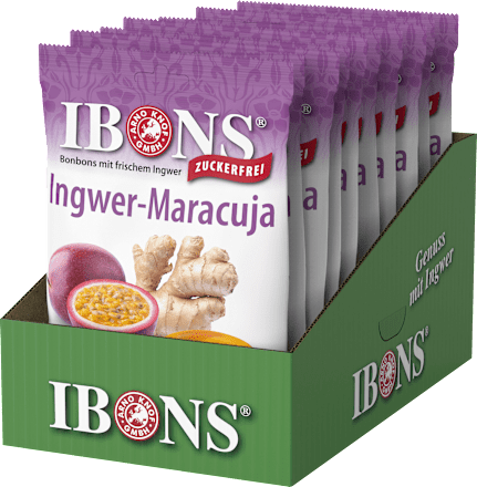 Bonbon, Ingwer-Maracuja, zuckerfrei IBONS