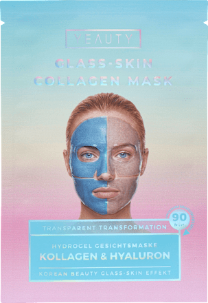 Tuchmaske Glass-Skin Hydrogel Kollagen & Hyaluron Yeauty