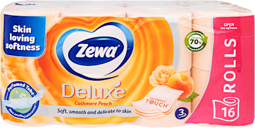 Toalettpapír Deluxe Cashmere Peach  16 tekercs 3 rétegű ZEWA