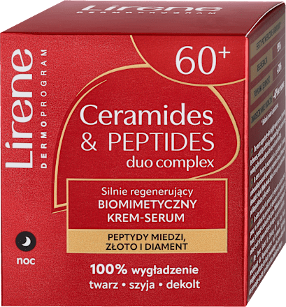 Silnie regenerujący biomimetyczny krem-serum 60+, na noc Lirene