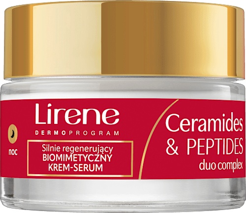 Silnie regenerujący biomimetyczny krem-serum 60+, na noc Lirene