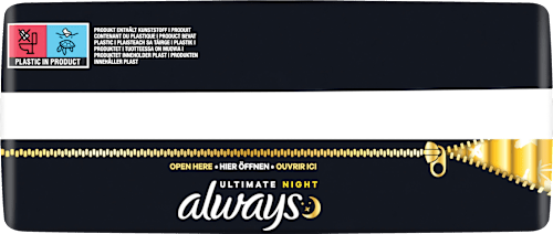 Binden Ultra Max Protection Ultimate Night mit Flügeln Gr. 6 always