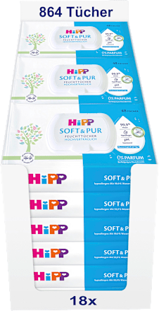 Feuchttücher Soft & Pur Vorteilspack (18x48 St) HiPP Babysanft