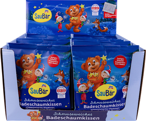 Kinder Badezusatz schmuseweiches Badeschaumkissen SauBär