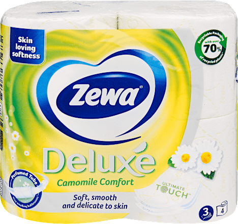 Toalettpapír Deluxe Camomile Comfort  4 tekercs 3 rétegű ZEWA