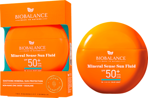  Fluid pentru protecție solară cu SPF 50 MINERAL SENSE BIOBALANCE