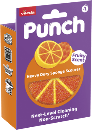 Čistiaca hubka Punch - pomaranč Punch