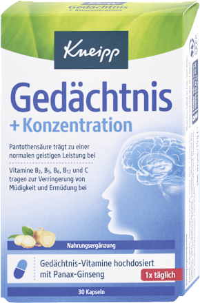 Kapsuly Pamäť a koncentrácia  Kneipp
