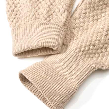 Strickoverall mit Waffel-Struktur & Mitwachsfunktion, beige, Gr. 62 ALANA