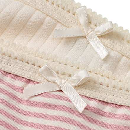 Slips mit Streifen & Ajour-Struktur, rosa + weiß, Gr. 110/116 ALANA
