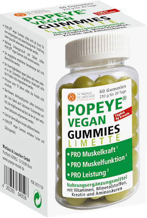 Popeye vegan Limette Gummies 60 St Madaus & Lauscher
