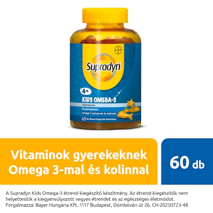 Multivitamin gyerekeknek omega-3-al és kolinnal Supradyn