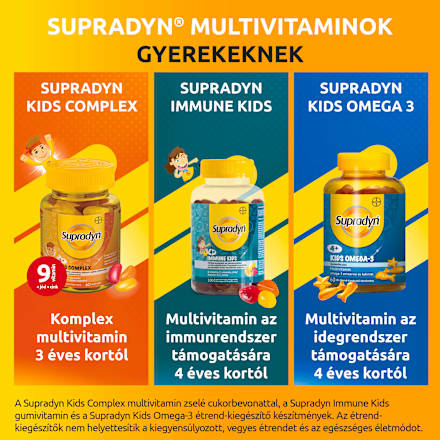 Multivitamin gyerekeknek omega-3-al és kolinnal Supradyn