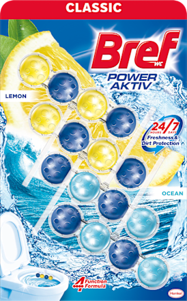 WC блокче Power Aktiv Lemon&Ocean, 4x50g Bref