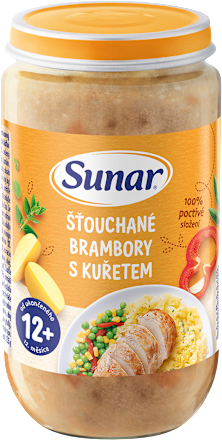 příkrm šťouchané brambory s kuřetem Sunar