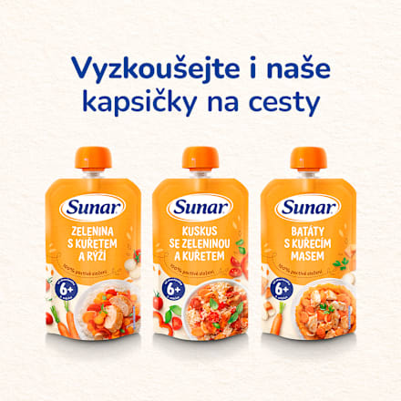 příkrm šťouchané brambory s kuřetem Sunar