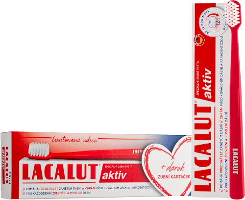 zubní pasta aktiv + zubní kartáček Lacalut