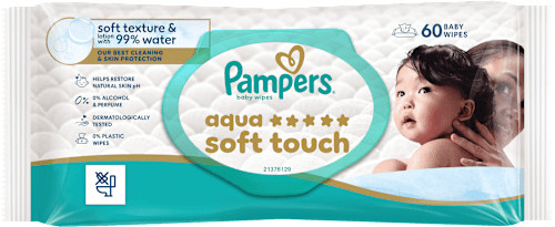 Vlhčené utierky Aqua Soft Touch 15 x 60 Pampers