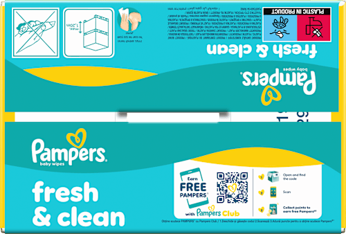 Vlhčené utierky Fresh Clean 9 x 80 Pampers