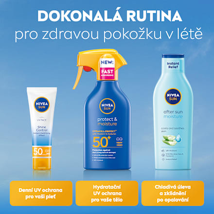 sprej na opalování SPF50+ Protect & Moisture NIVEA SUN