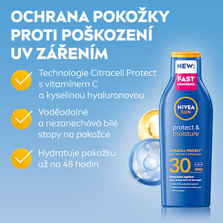 mléko na opalování hydratační SPF30 NIVEA SUN