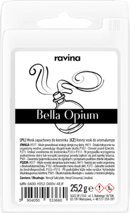 Bella Opium sojowy wosk zapachowy do kominka ravina