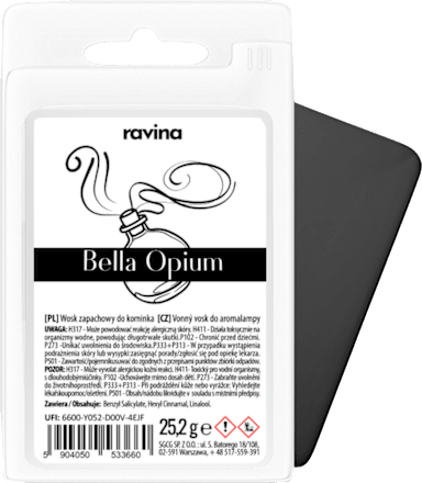 Bella Opium sojowy wosk zapachowy do kominka ravina
