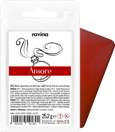 Sojowy wosk zapachowy do kominka Amore ravina