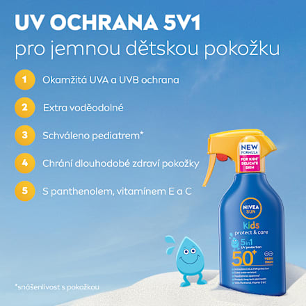 kids protect & care sprej na opalování SPF50+ NIVEA SUN