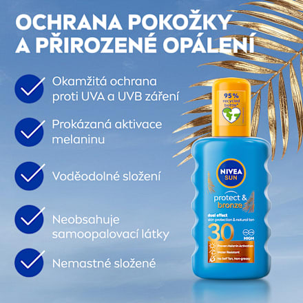 sprej na opalování Protect & Bronze SPF30 NIVEA SUN