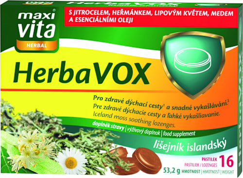 Herbal HerbaVOX pastilky s lišejníkem islandským maxi vita