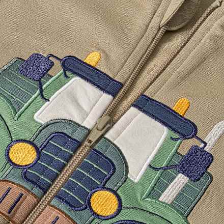 Sweatjacke mit Traktor-Applikation, braun, Gr. 110 ALANA