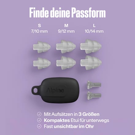Ohrstöpsel Party Plug 3 Größen (3 Paar) ALPINE
