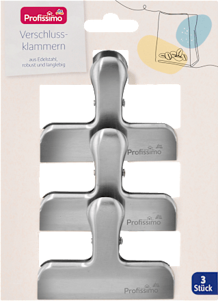 Verschlussklammern aus Edelstahl Profissimo