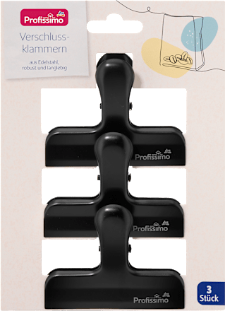 Verschlussklammern aus Edelstahl Profissimo